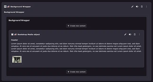 Ohne Backend Preview & Footer Info