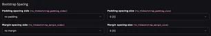 Spacing unter Erscheinungsbild 
