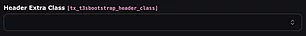 Header Extra Class