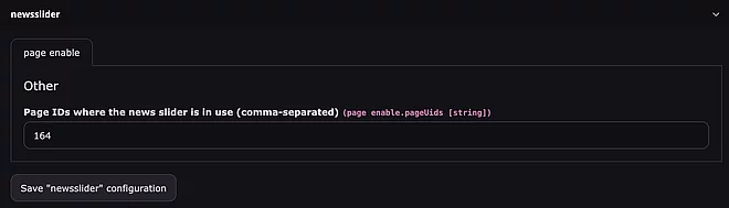 Extension Configuration 