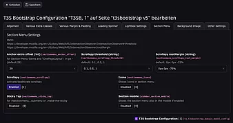 General Settings -> Section Menu